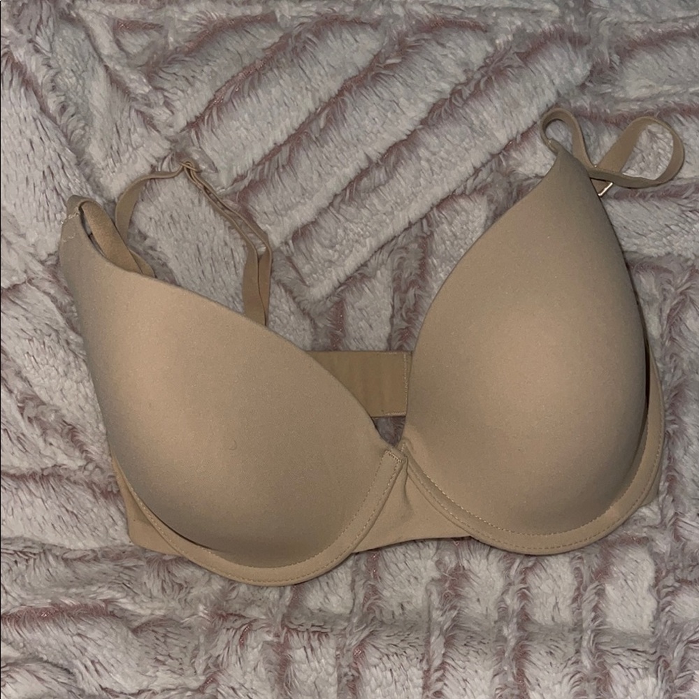 SKIMS Tan T-Shirt Bra with Seamless Molded Cups; 32DD